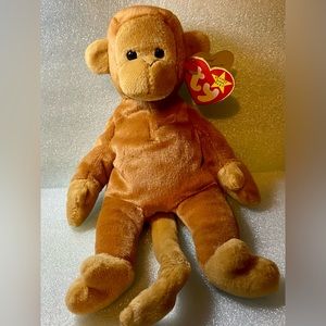 RARE ERROR Bongo The Monkey Ty Beanie Baby